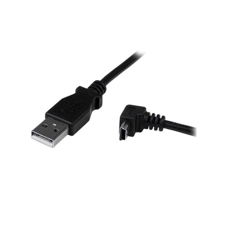 StarTech.com - Cable Adaptador 2m USB A Macho a Mini USB B Macho Acodado en Ángulo hacia Abajo