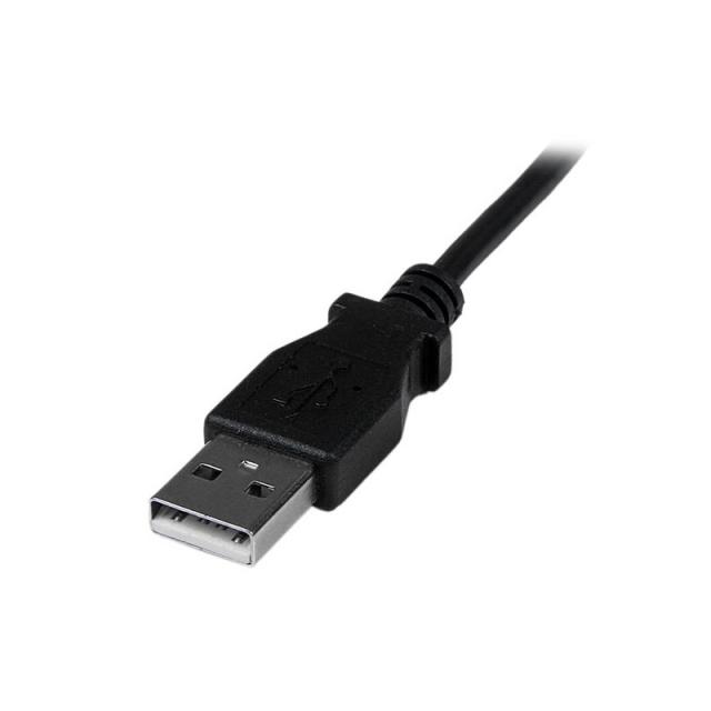 StarTech.com - Cable Adaptador 2m USB A Macho a Mini USB B Macho Acodado en Ángulo hacia Abajo