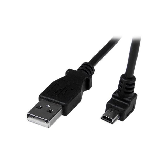 StarTech.com - Cable Adaptador 2m USB A Macho a Mini USB B Macho Acodado en Ángulo hacia Abajo