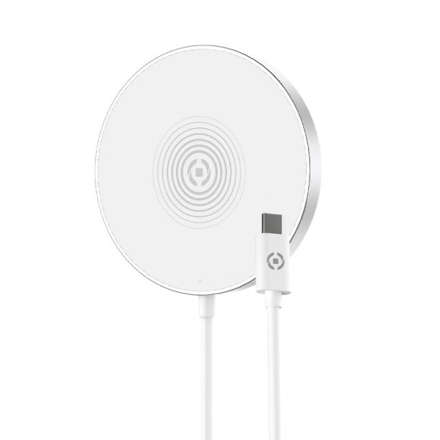 Celly - MAGCHARGE cargador de dispositivo móvil Plata, Blanco Interior