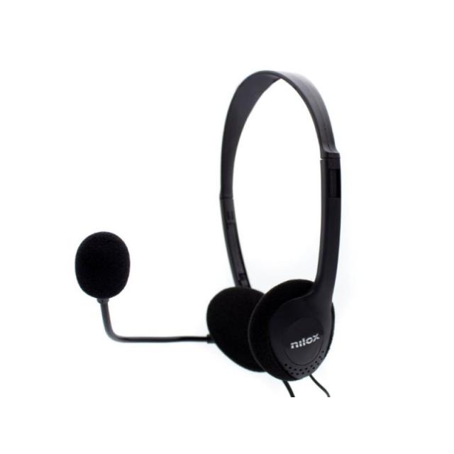 Nilox - AURICULARES DOBLE JACK CON MICROFONO PC