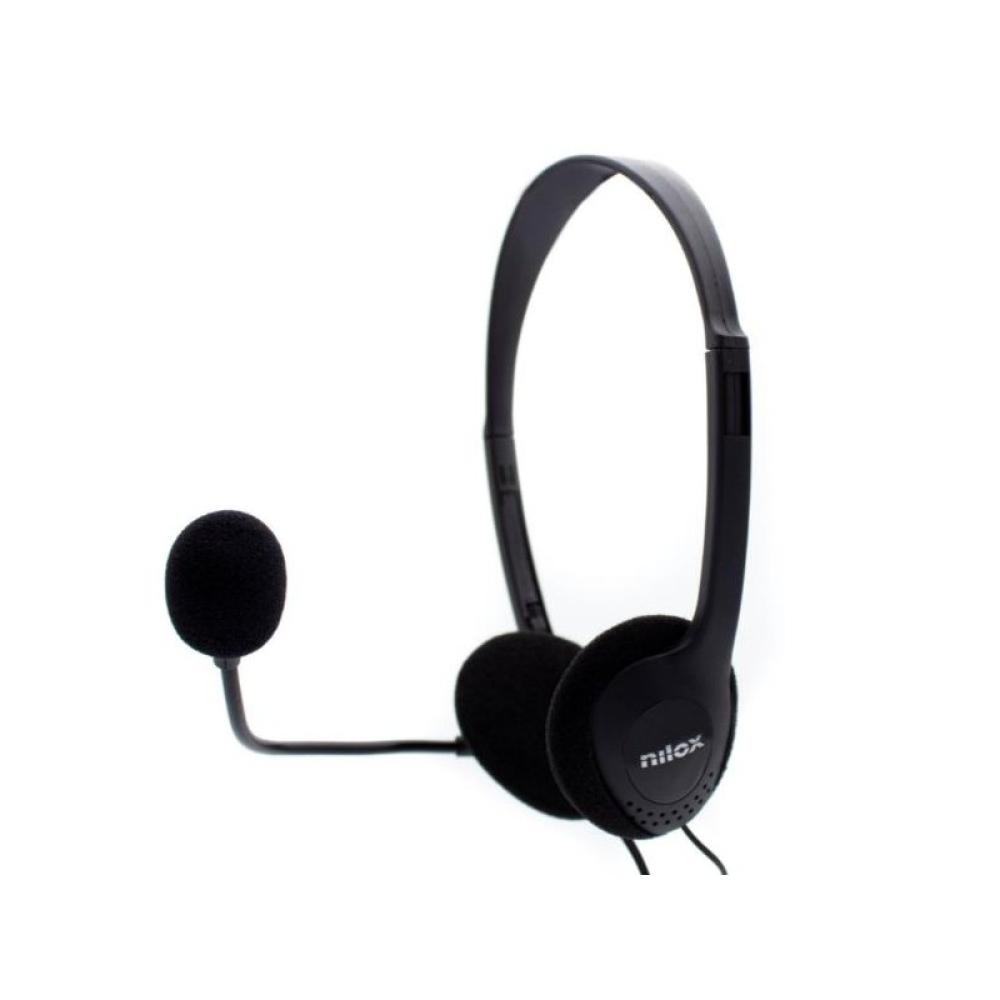 Nilox - AURICULARES DOBLE JACK CON MICROFONO PC