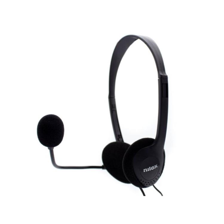 Nilox - AURICULARES DOBLE JACK CON MICROFONO PC