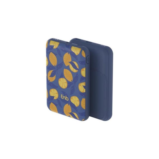 T''nB - PBUMAG5LEM batería externa Polímero de litio 5000 mAh Cargador inalámbrico Azul, Amarillo