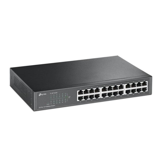 TP-Link - TL-SF1024D switch No administrado Fast Ethernet (10/100) Gris