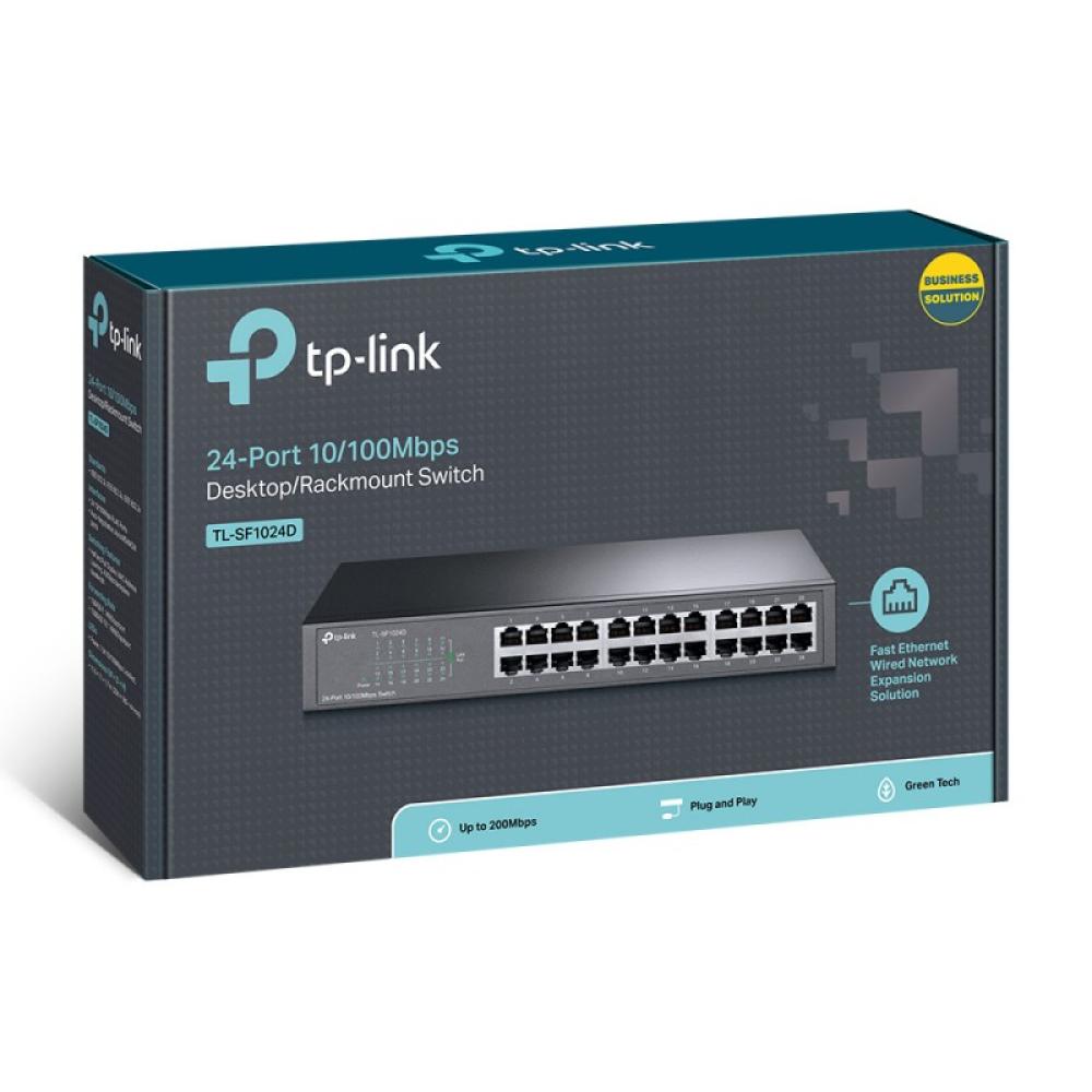 TP-Link - TL-SF1024D switch No administrado Fast Ethernet (10/100) Gris
