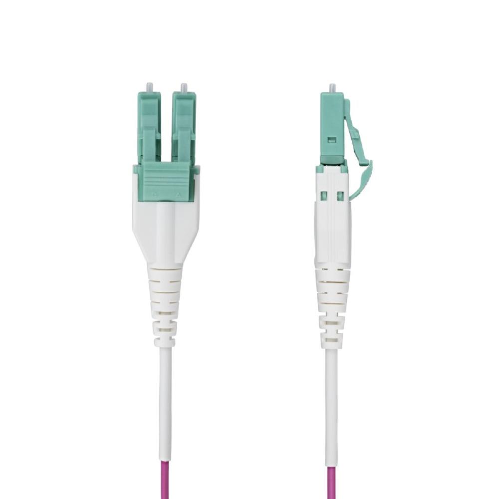 StarTech.com - Cable de Fibra Óptica Multimodo OM4 LC a LC UPC de 3m - 50/125µm - 40G/100G - Violeta Érica - LOMMF/VCSE - Cable