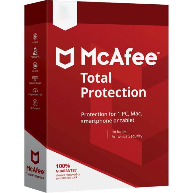 McAfee - Total Protection Antivirus security Base 5 licencia(s) 1 año(s)