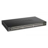 D-Link - DGS-1250-52XMP switch Gestionado L3 Energía sobre Ethernet (PoE) Negro