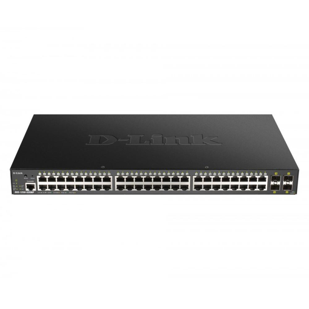 D-Link - DGS-1250-52XMP switch Gestionado L3 Energía sobre Ethernet (PoE) Negro