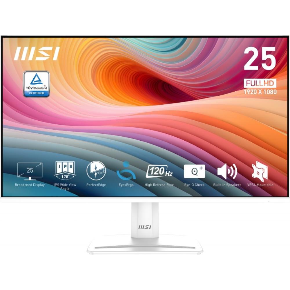 MSI - Pro MP251W E2 pantalla para PC 62,2 cm (24.5") 1920 x 1080 Pixeles Full HD LED Blanco