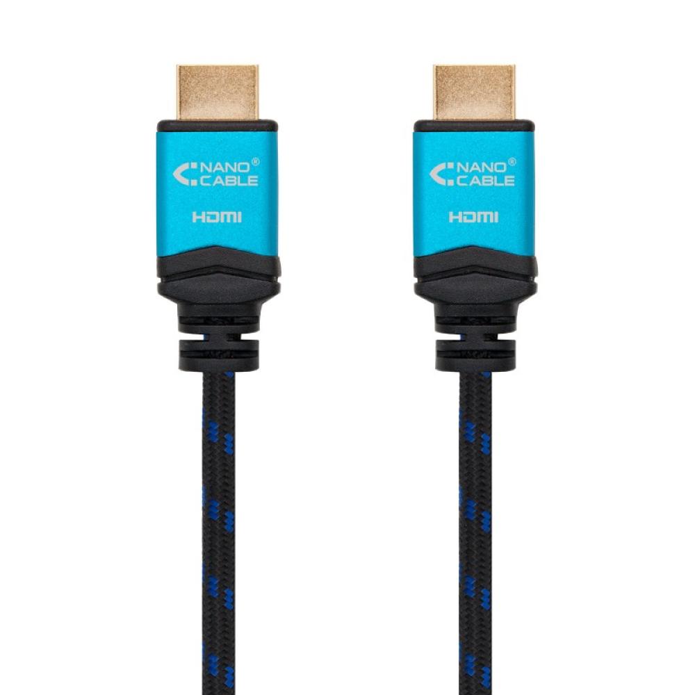Nanocable - Cable HDMI V2.0 4K@60GHz 18 Gbps A/M-A/M, negro, 0.5 m.