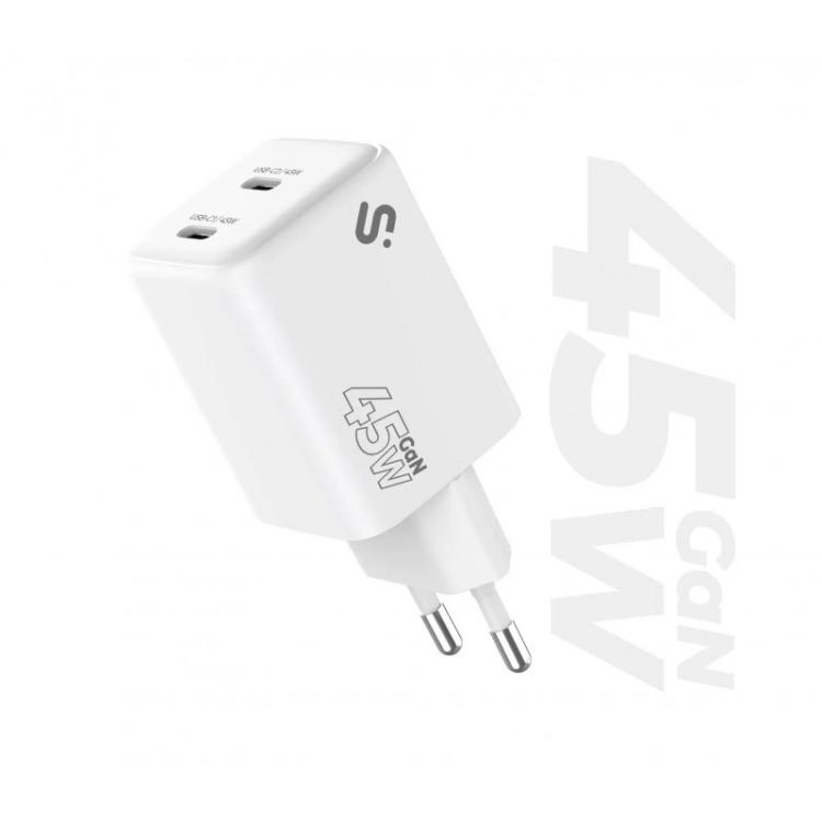 SUBBLIM - Cargador GaN 45W Doble USB-C