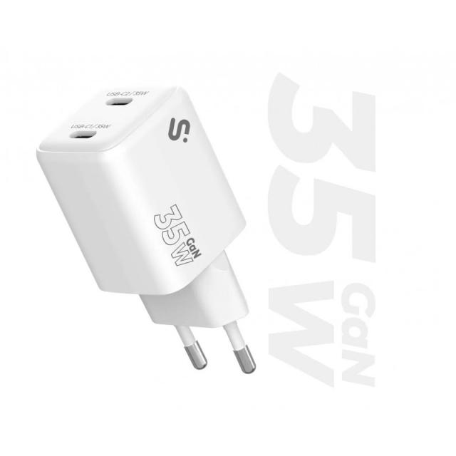 SUBBLIM - Cargador GaN 35W Doble USB-C