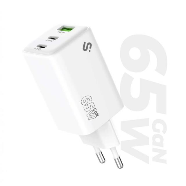 SUBBLIM - Cargador GaN 65W USB-C + USB-C + USB-A