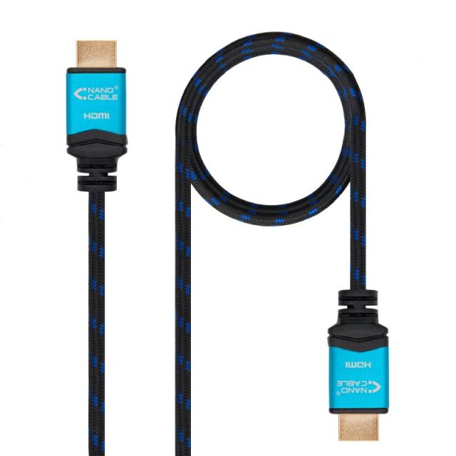 Nanocable - Cable HDMI V2.0 4K@60GHz 18 Gbps A/M-A/M, negro, 0.5 m.
