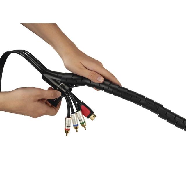 Hama - 00220996 organizador de cables Universal Cubrecables Negro 1 pieza(s)