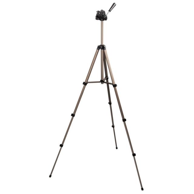 Hama - Trípode Star 75, para cámara de fotos, conexión 6.4mm, altura ajustable hasta 125 cm, Color Beige