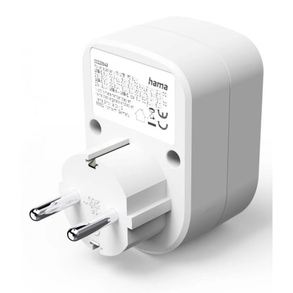 Hama - 00223343 base múltiple 1 salidas AC Interior Blanco