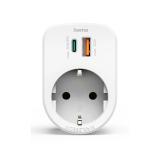 Hama - 00223343 base múltiple 1 salidas AC Interior Blanco