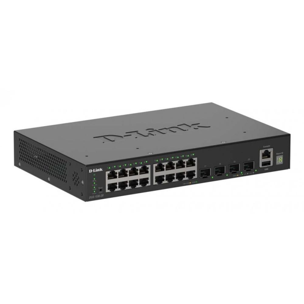 D-Link - DGS-1530-20/E switch Gestionado L2 Gigabit Ethernet (10/100/1000) Negro