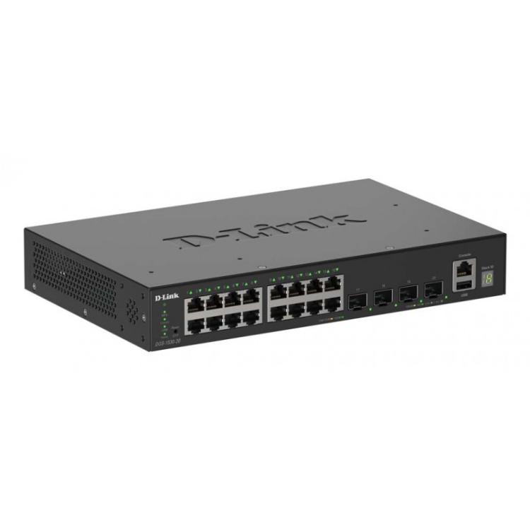 D-Link - DGS-1530-20/E switch Gestionado L2 Gigabit Ethernet (10/100/1000) Negro