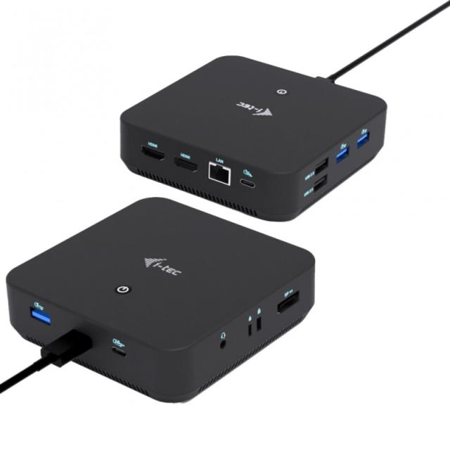 i-tec - USB-C DP Dual HDMI Docking Station with Power Delivery 100 W