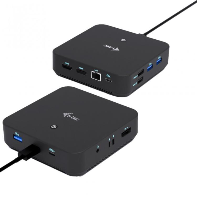i-tec - USB-C DP Dual HDMI Docking Station with Power Delivery 100 W