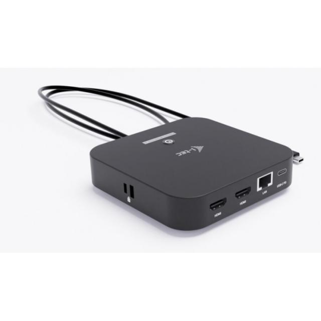 i-tec - USB-C Dual HDMI Docking Station with Power Delivery 100 W