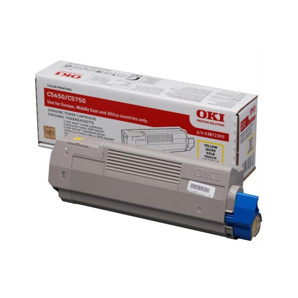 OKI - 43872305 cartucho de tóner 1 pieza(s) Original Amarillo