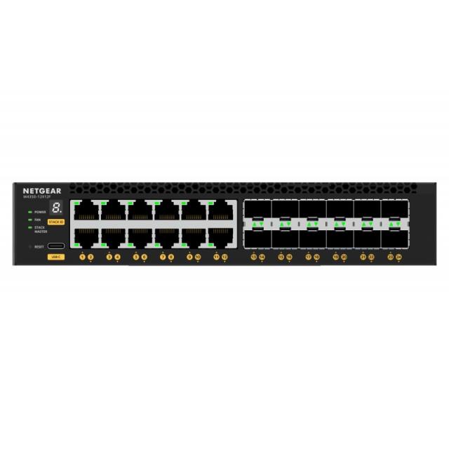 NETGEAR - M4350-12X12F Gestionado L3 10G Ethernet (100/1000/10000) 1U Negro
