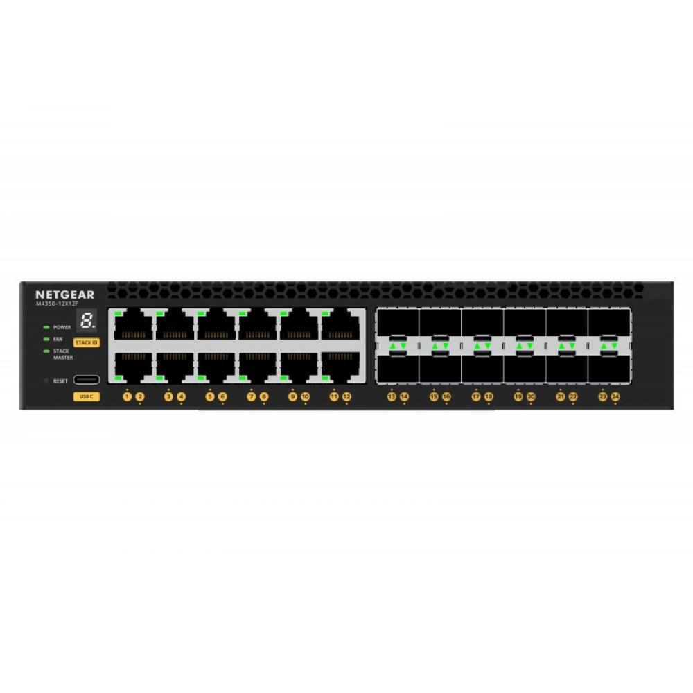 NETGEAR - M4350-12X12F Gestionado L3 10G Ethernet (100/1000/10000) 1U Negro