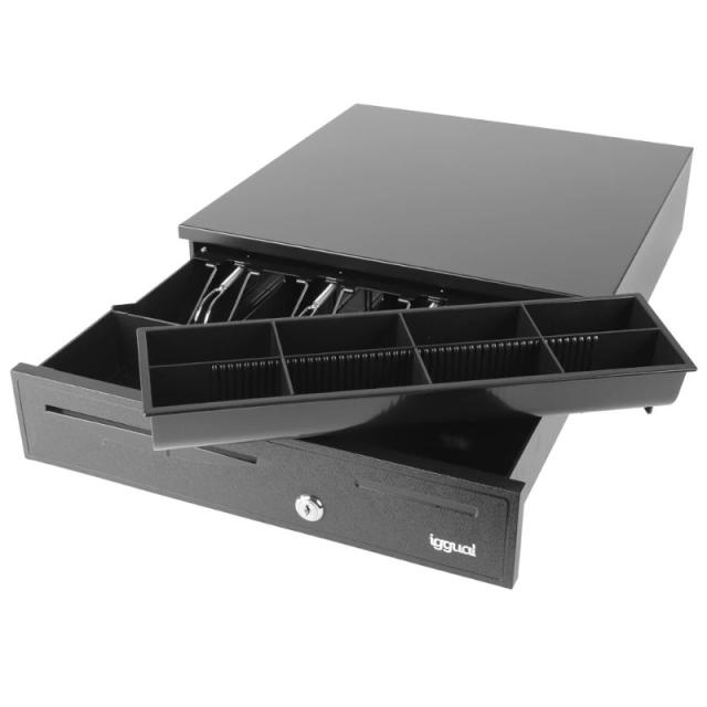 iggual - Cajón portamonedas IRON-20 42cm 4+8 negro