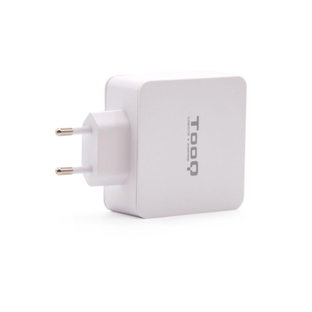 TooQ - Cargador de Pared doble puerto USB-C PD + USB A QC3.0, 48W