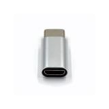 Ewent - EW9645 cambiador de género para cable USB C Micro USB B Plata