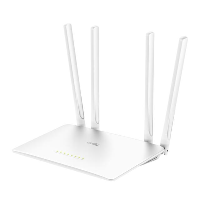 Cudy - WR1200 router inalámbrico Ethernet rápido Doble banda (2,4 GHz / 5 GHz) Blanco