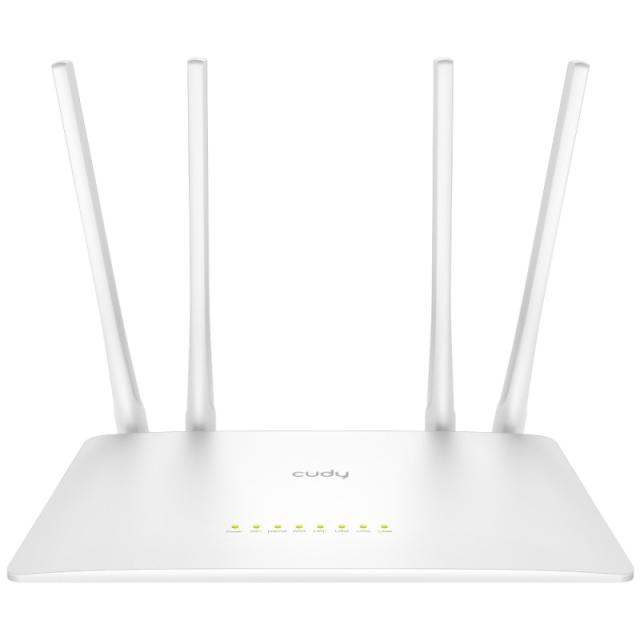 Cudy - WR1200 router inalámbrico Ethernet rápido Doble banda (2,4 GHz / 5 GHz) Blanco