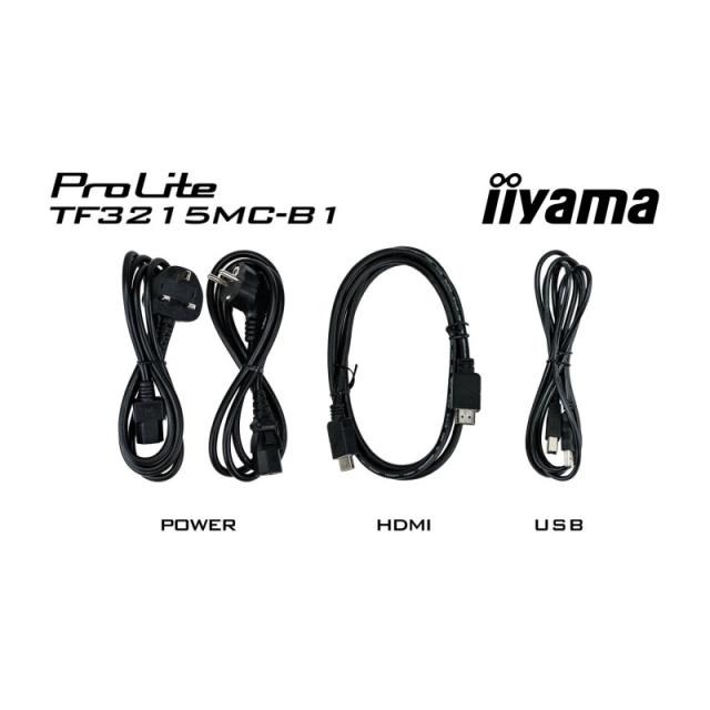 iiyama - ProLite TF3215MC-B2 pantalla para PC 80 cm (31.5") 1920 x 1080 Pixeles Full HD LED Pantalla táctil Quiosco Negro