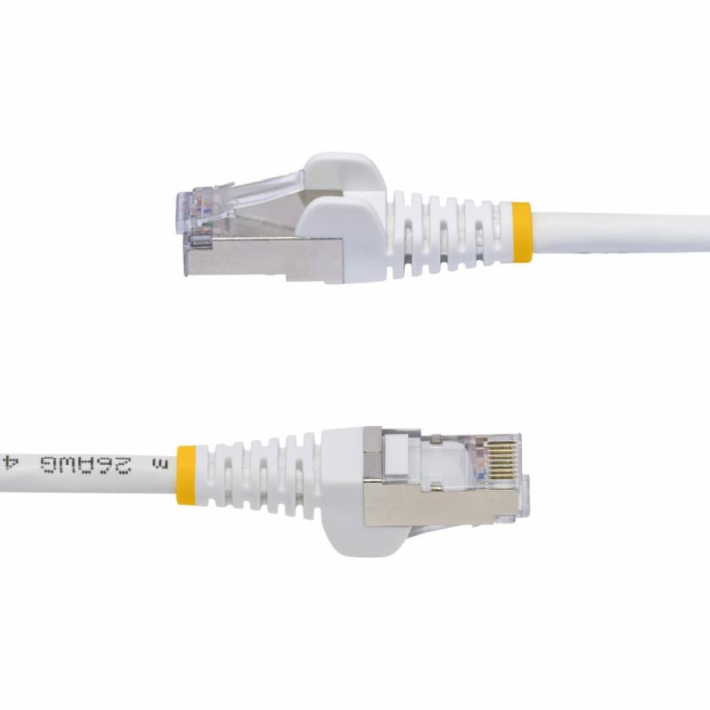 StarTech.com - Cable de Red Ethernet CAT8 Blanco 50cm - Snagless - sin Pestillo - 25G/40G - 2000MHz - PoE++ 100W - 26AWG - S/FTP