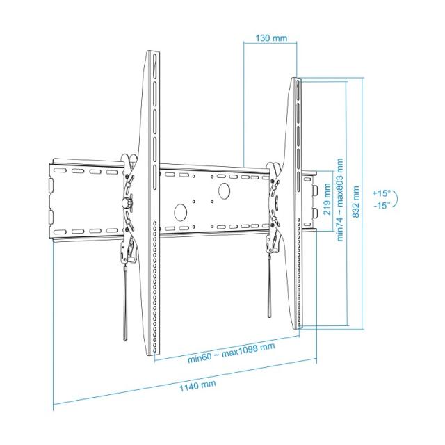 TooQ - Soporte de pared (monitor / plasma / LCD / LED) 60”-100”