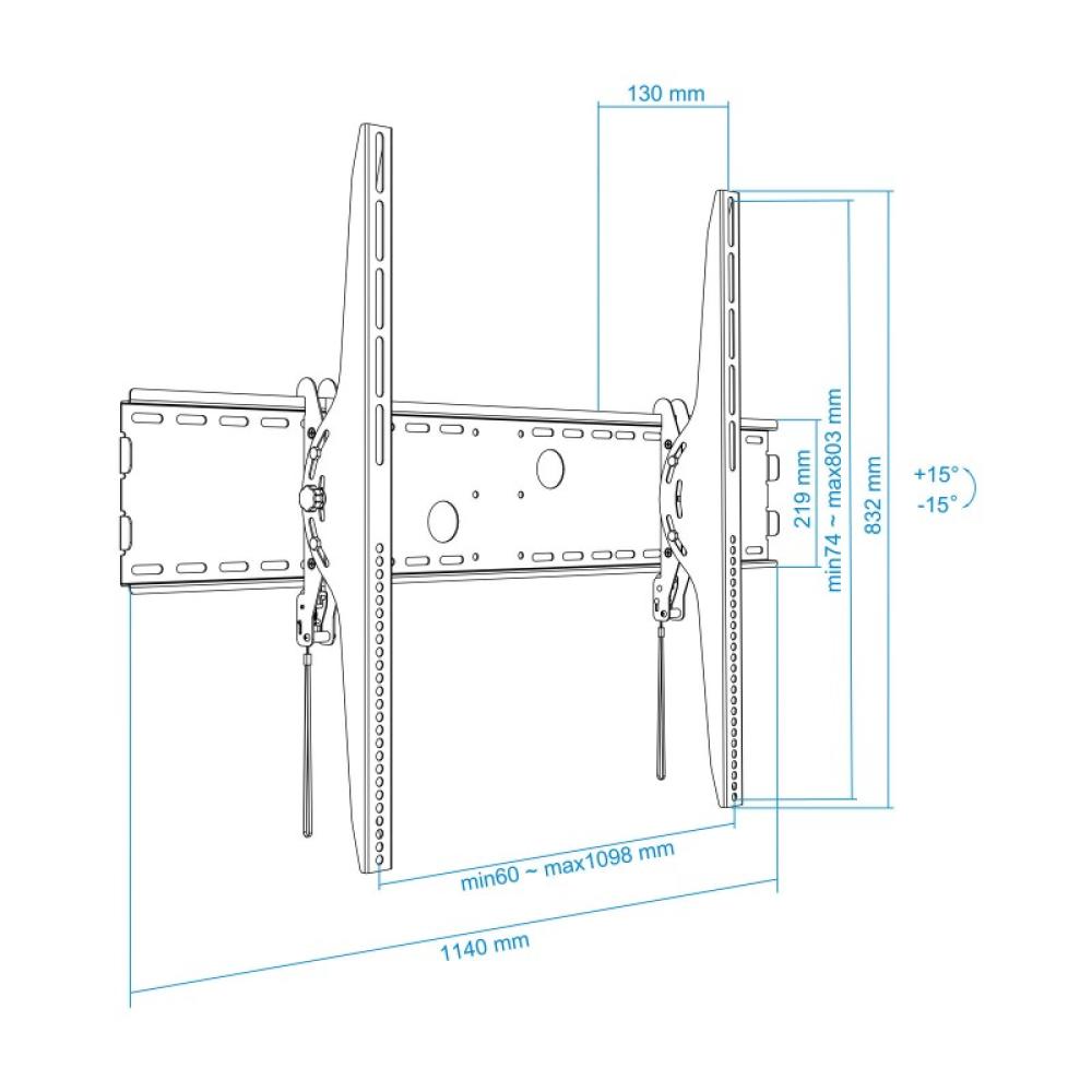 TooQ - Soporte de pared (monitor / plasma / LCD / LED) 60”-100”