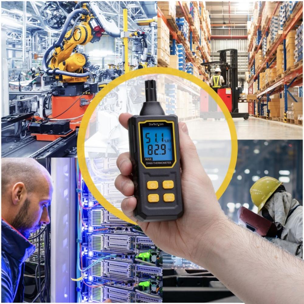StarTech.com - Termómetro Higrómetro Digital Portátil - Medidor de Temperatura y Humedad con Pantalla LCD - para Salas de Servid