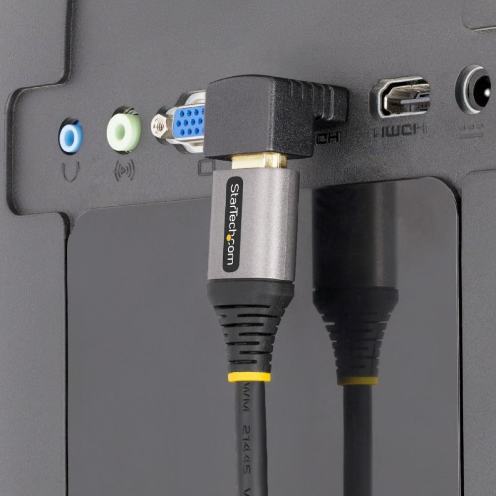 StarTech.com - Adaptador HDMI 2.0 Acodado Hacia Arriba - Macho a Hembra - Adaptador HDMI en Ángulo Recto - Ahorrador de Puertos
