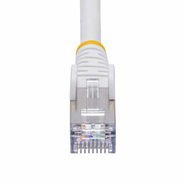 StarTech.com - Cable de Red Ethernet CAT8 Blanco de 12m - Snagless - sin Pestillo - 25G/40G - 2000MHz - PoE++ 100W - 26AWG - S/F
