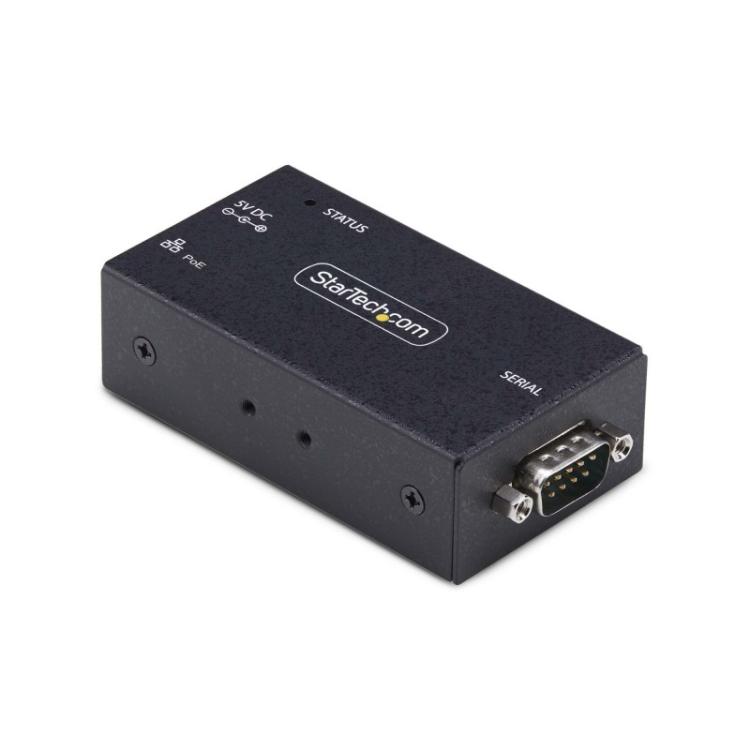 StarTech.com - Adaptador Serie a Ethernet - Conversor RJ45 LAN IP a DB9 RS232 - Servidor de Dispositivos Serie Remotos de 1 Puer