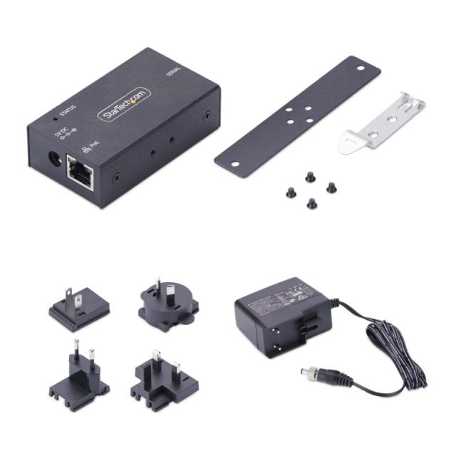 StarTech.com - Adaptador Serie a Ethernet - Conversor RJ45 LAN IP a DB9 RS232 - Servidor de Dispositivos Serie Remotos de 1 Puer