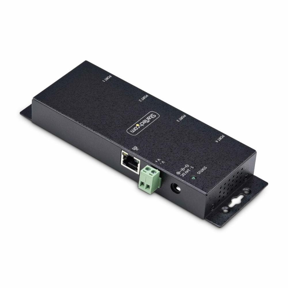 StarTech.com - Adaptador Serie a Ethernet - Conversor RJ45 LAN IP a DB9 RS232 - Servidor de Dispositivos Serie de 4 Puertos - Ca