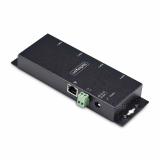 StarTech.com - Adaptador Serie a Ethernet - Conversor RJ45 LAN IP a DB9 RS232 - Servidor de Dispositivos Serie de 4 Puertos - Ca