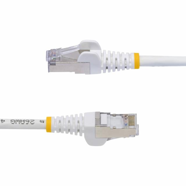 StarTech.com - Cable de Red Ethernet CAT8 Blanco de 10m - Snagless - sin Pestillo - 25G/40G - 2000MHz - PoE++ 100W - 26AWG - S/F