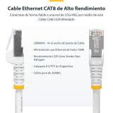 StarTech.com - Cable de Red Ethernet CAT8 Blanco de 10m - Snagless - sin Pestillo - 25G/40G - 2000MHz - PoE++ 100W - 26AWG - S/F